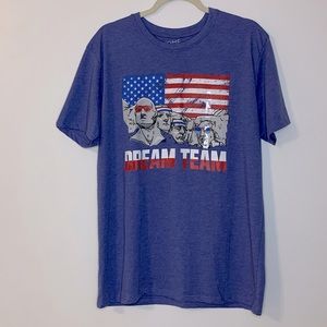 Home of the Brave Dream Team Mt Rushmore Top Sz L